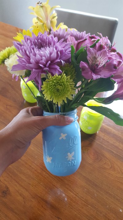 Vases made from mason jars