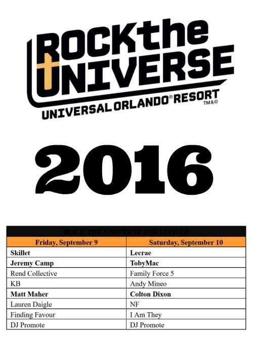 Rock the Universe at Universal Orlando 2016 on Food Wine Sunshine