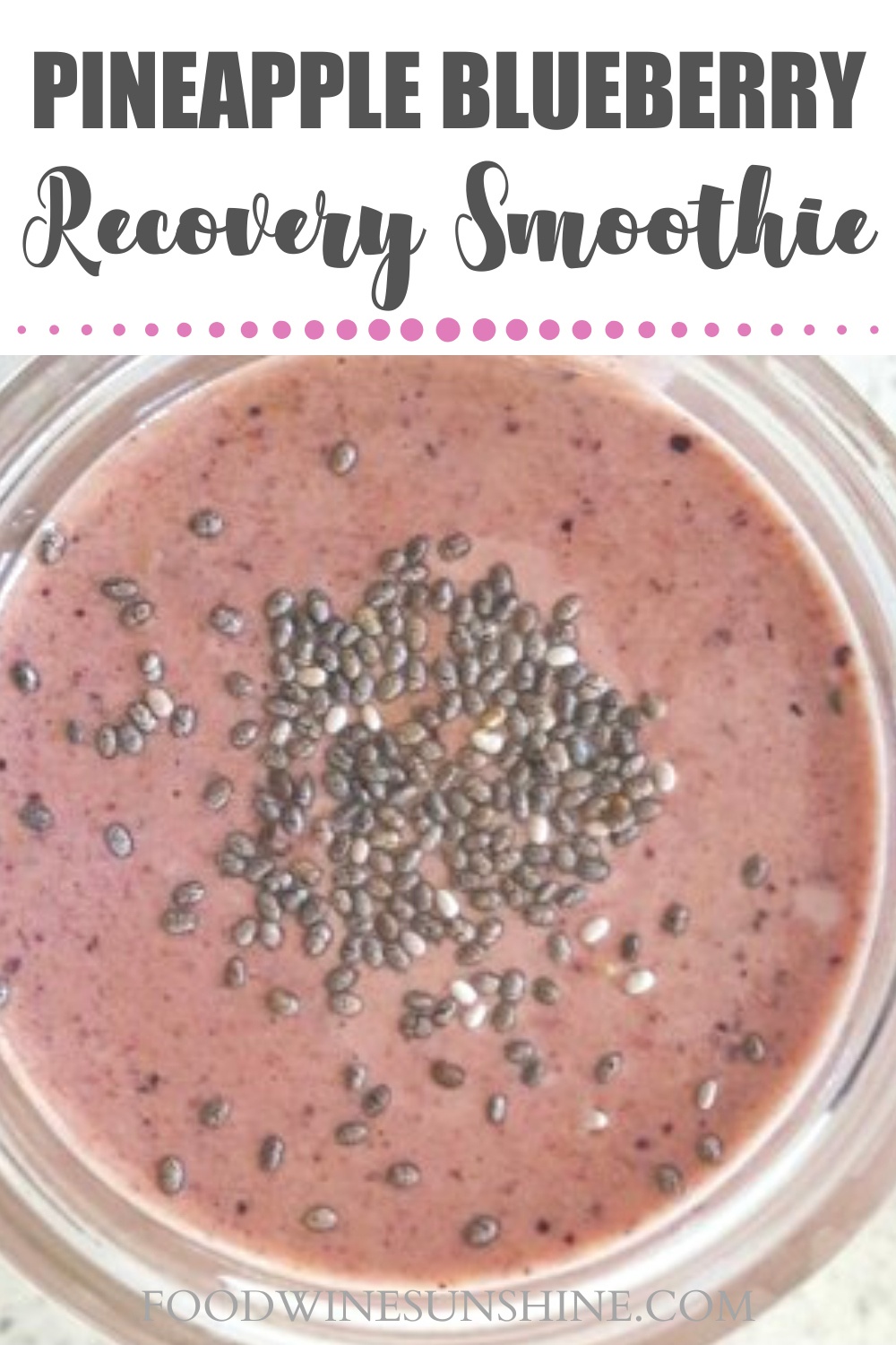 best pineapple blueberry recovery smoothie