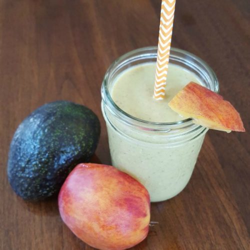 Avocado Peach Power Smoothie on Food Wine Sunshine and Cooking