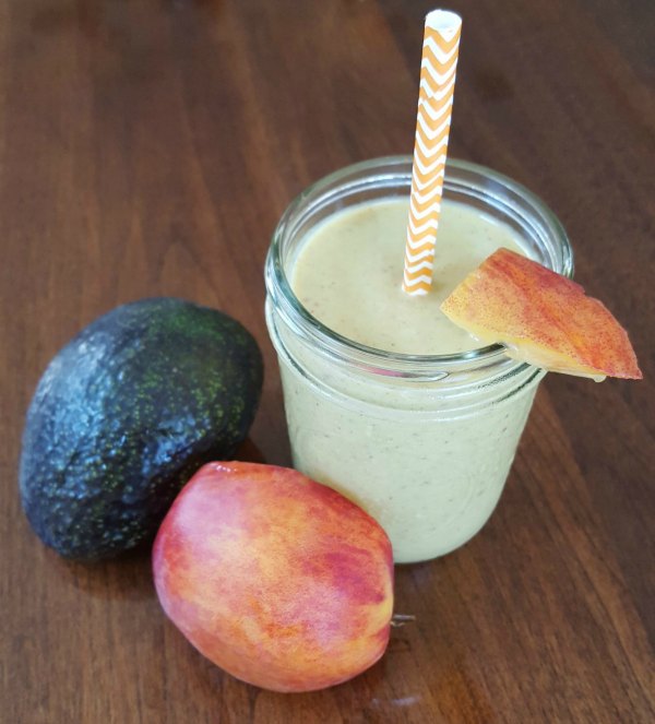 Avocado Peach Power Smoothie on Food Wine Sunshine and Cooking