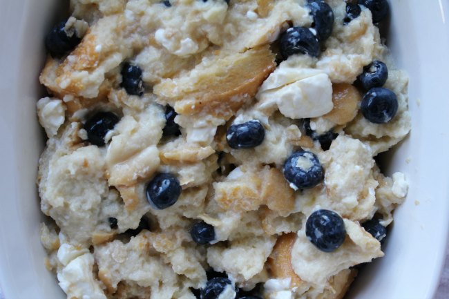 Breakfast Casserole with blueberries