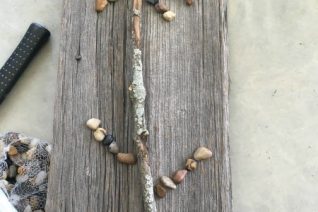 DIY Rock Flower Art