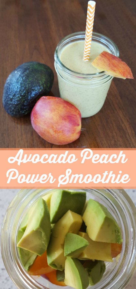 Healthy Avocado Peach Power Smoothie 