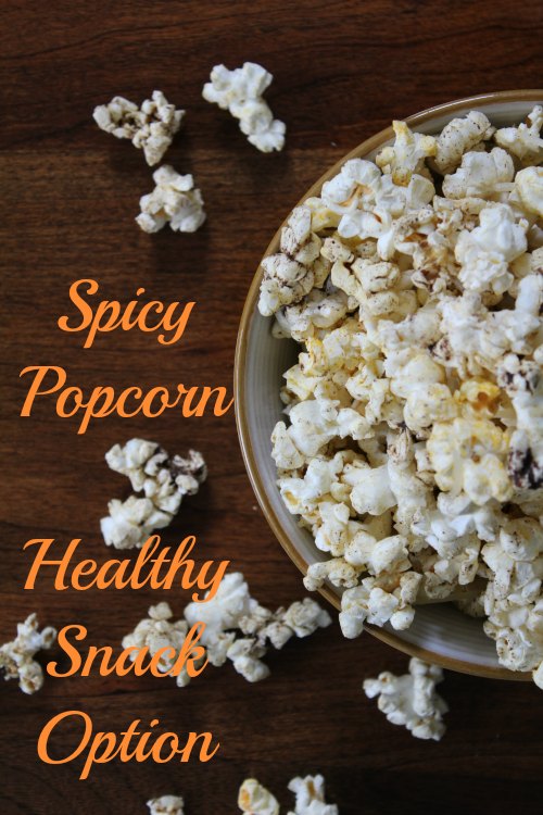 Spicy Popcorn Recipe - Healthy Snack Option on Food Wine Sunshine and Cooking