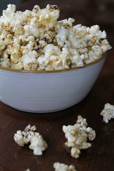 Spicy Popcorn Recipe - Healthy Snack Option on Food Wine Sunshine and Cooking