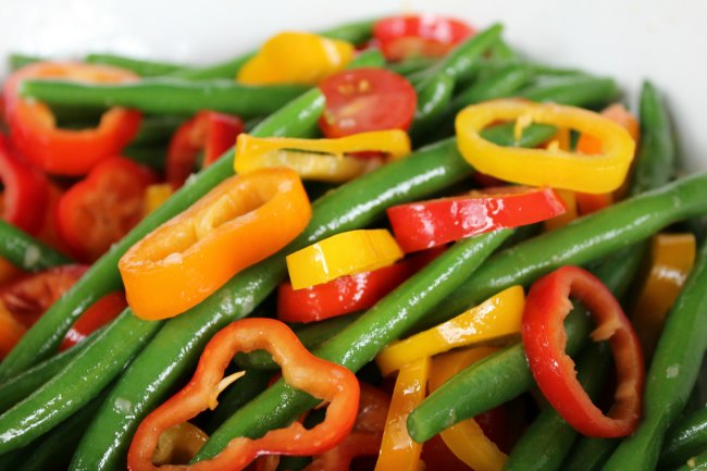 Colorful Fresh Green Bean Salad on Food Wine Sunshine and Cooking