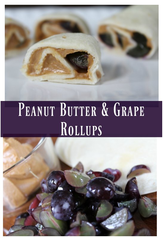 Easy Peanut Butter & Grape Rollups