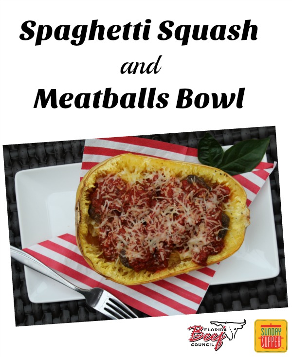 Spaghetti Squash and Meatballs Bowl 