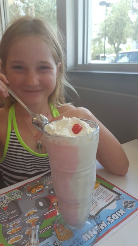 Strawberry Vanilla Shake at Steak ‘n Shake