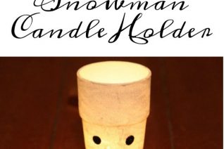 Easy Snowman Candle Holder Craft on Food Wine Sunshine