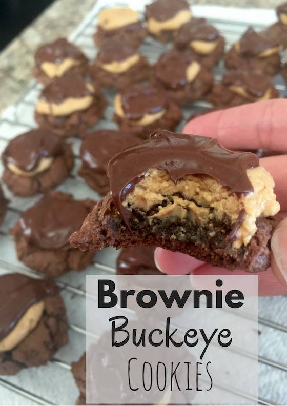 Brownie Buckeye Cookies Recipe on Food Wine Sunshine