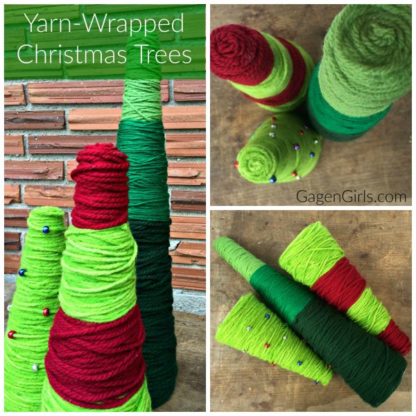 Yarn Wrapped Christmas Tree Craft on Food Wine Sunshine and Cooking