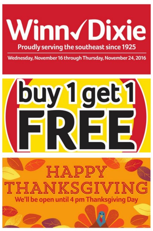 Winn-Dixie Thanksgiving Deals on Food Wine Sunshine