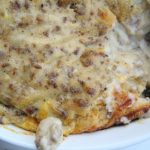 Egg Biscuit and Gravy Breakfast Casserole