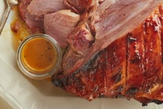 Curtis Stone's Glazed Ham with Mustard Barbecue Sauce Recipe on Food Wine Sunshine