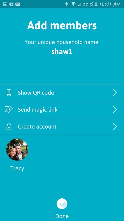 Creating account on homey app