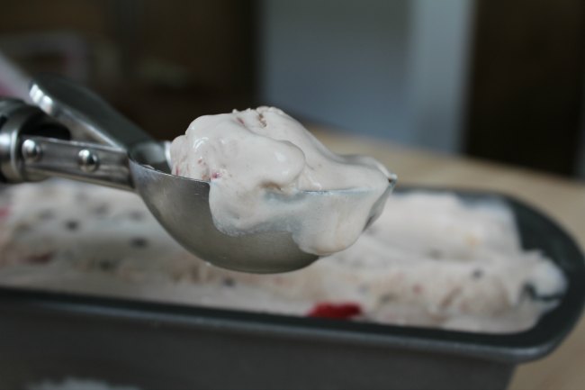 Chocolate Covered Strawberry No Churn Ice Cream