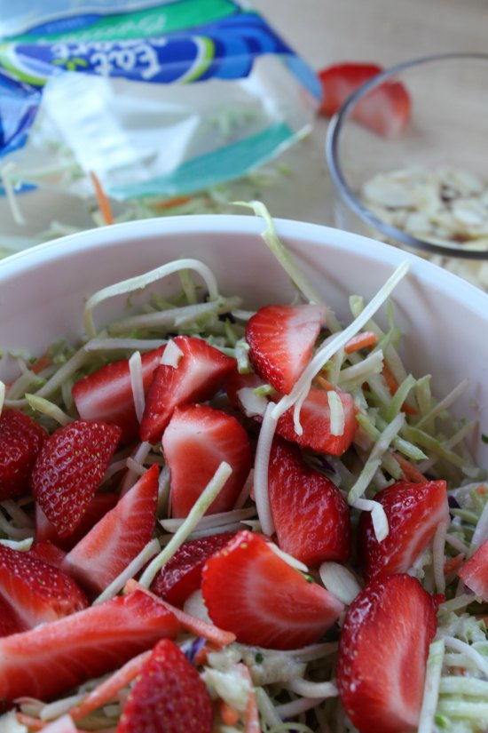 Easy Strawberry Broccoli Slaw Salad 