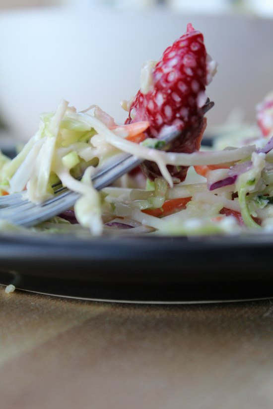 Fresh Strawberry Broccoli Salad 