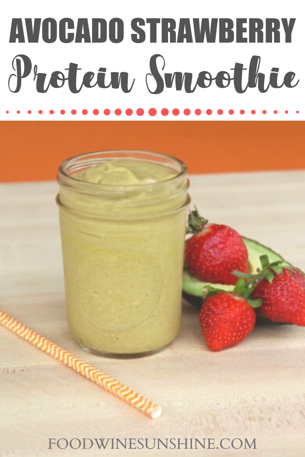 Avocado Strawberry Protein Smoothie