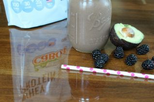 Blackberry Avocado Mango Protein Smoothie on Food Wine Sunshine