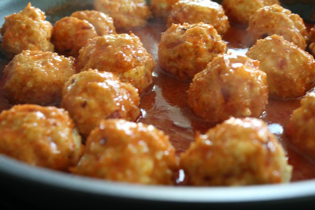 Buffalo Chicken Meatball Sliders recipe