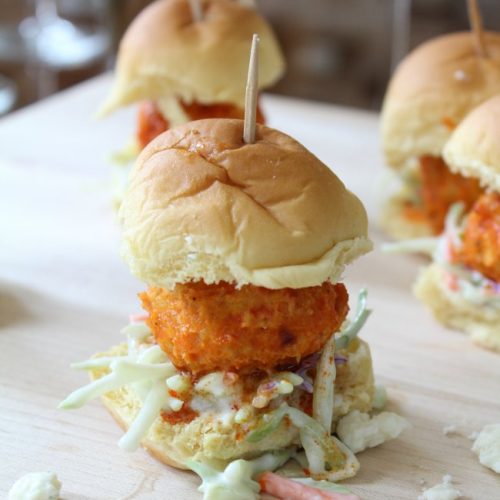 Buffalo Chicken Meatball Sliders