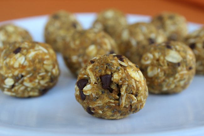 No Bake Pumpkin Protein Bites on Food Wine Sunshine