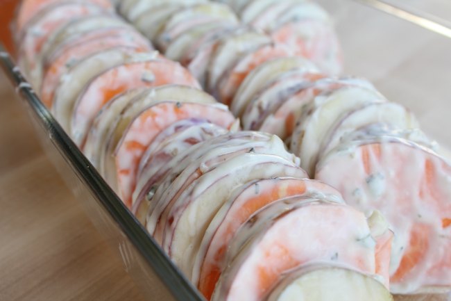 Scalloped Potato Casserole With Root Vegetables on Food Wine Sunshine