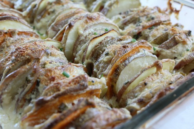 Scalloped Potato Casserole With Root Vegetables on Food Wine Sunshine