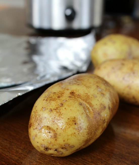 Crockpot Baked Potatoes on Food Wine Sunshine