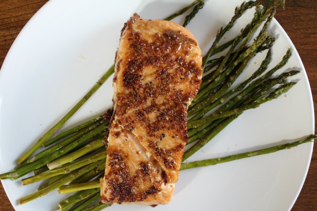 Best Salmon with Mustard and Brown Sugar Glaze 