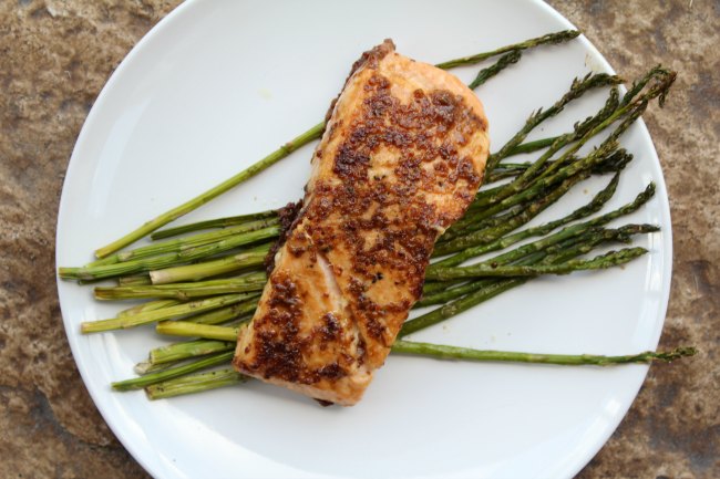 Tasty Salmon with Brown Sugar Mustard Glaze 