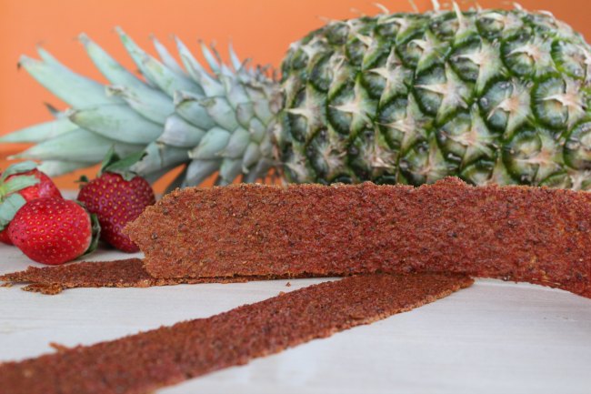 Strawberry Pineapple Fruit Leather - Complete With Hidden Veggies on Food Wine Sunshine