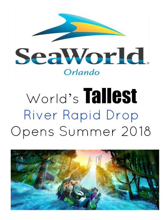 SeaWorld Orlando - Infinity Falls - World’s Tallest River Rapid Drop - Opens Summer 2018 on Food Wine Sunshine