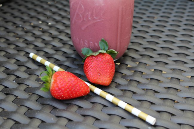 Easy Sweet Potato Strawberry Protein Smoothie