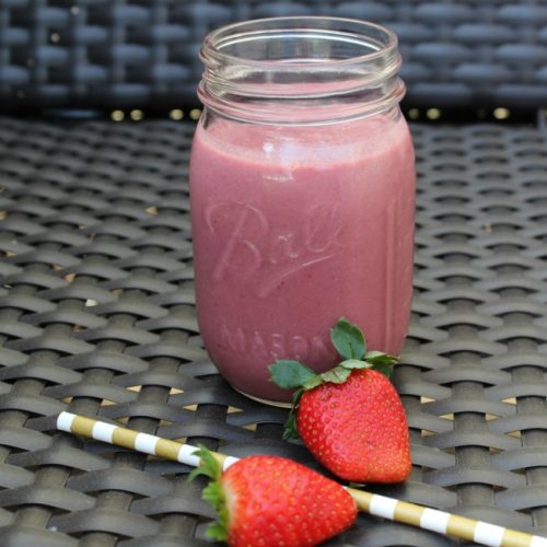 Strawberry Blackberry Sweet Potato Smoothie on Food Wine Sunshine