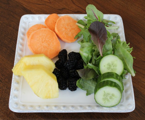 Healthy Sweet Potato Smoothie with Pineapple and Blackberry 