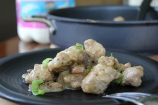 Savory Mustard Mushroom Gravy & Pork Recipe on Food Wine Sunshine