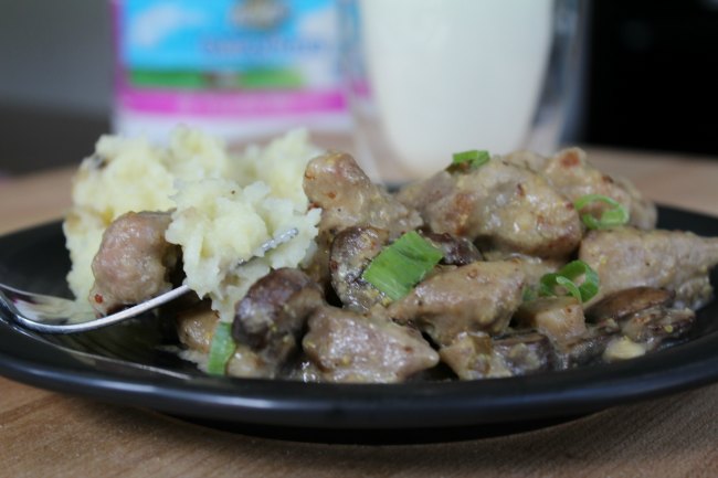 Savory Mustard Mushroom Gravy & Pork Recipe on Food Wine Sunshine