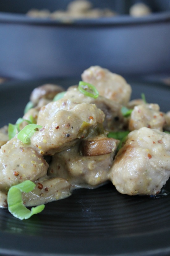 Savory Mustard Mushroom Gravy & Pork Recipe on Food Wine Sunshine 