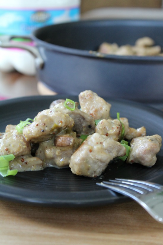 Savory Mustard Mushroom Gravy & Pork Recipe on Food Wine Sunshine