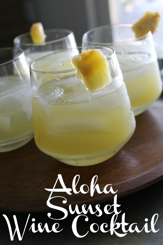 Aloha Sunset Wine Cocktail on Food Wine Sunshine