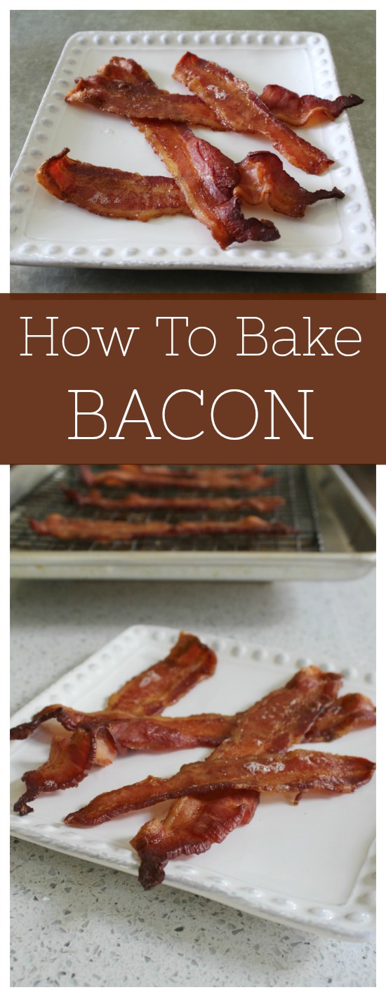 How To Bake Bacon To Crispy Perfection | Any way you cook it, bacon is amazing. But baking bacon is easier and less messy that cooking it on your cooktop. Check out how to bake bacon and never look back. Read more breakfast recipes, sweet treats and easy recipes on foodwinesunshine.com