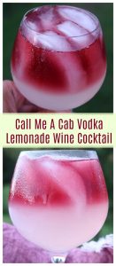 Call Me A Cab Vodka Lemonade Wine Cocktail - Food Wine Sunshine