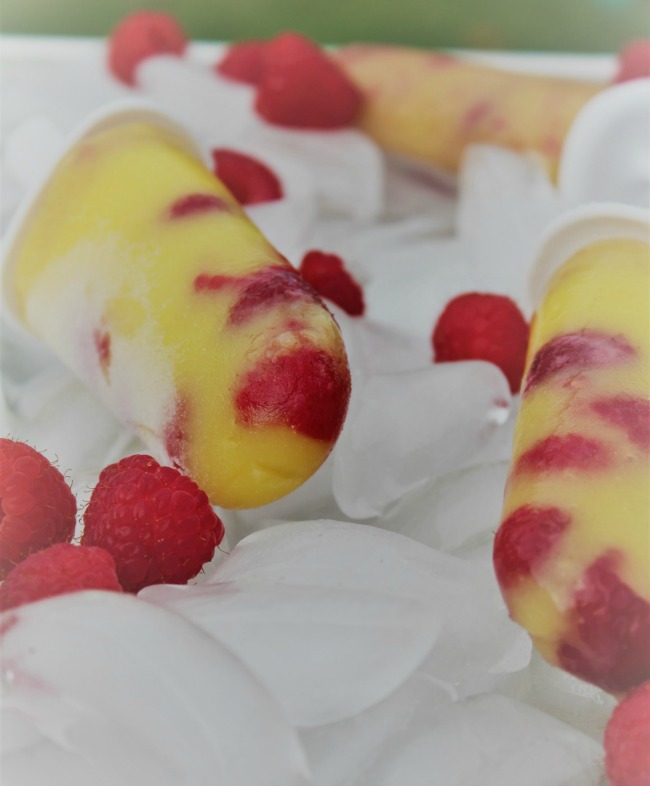 Easy Raspberry Vanilla Pudding Pops