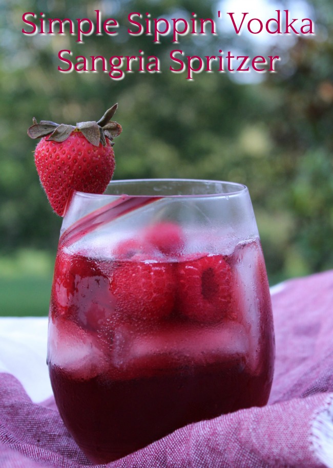 Simple Sippin' Vodka Sangria Spritzer 