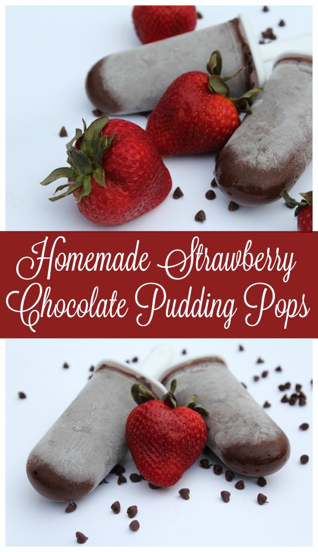 Homemade Strawberry Chocolate Pudding Pops recipe