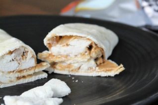 Crunchy Peanut Butter & Fruit Wraps - Food Wine Sunshine